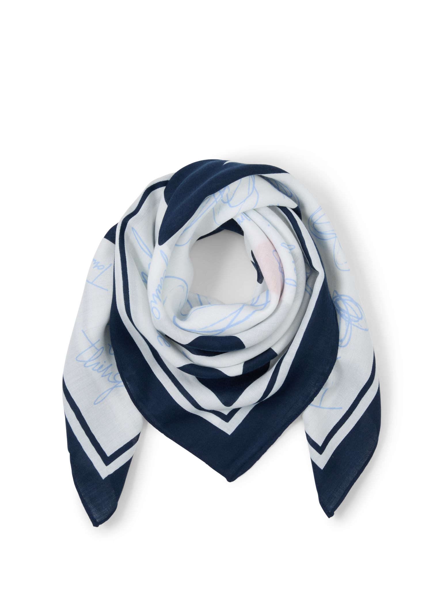 Foulard fantasia blu