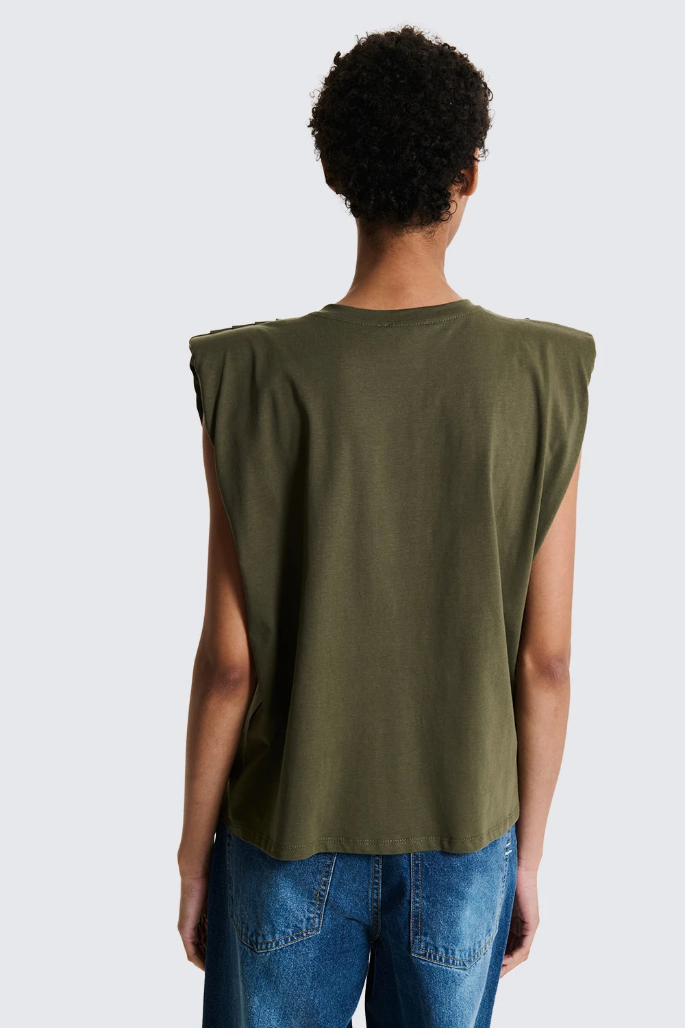 T-shirt con spalline
