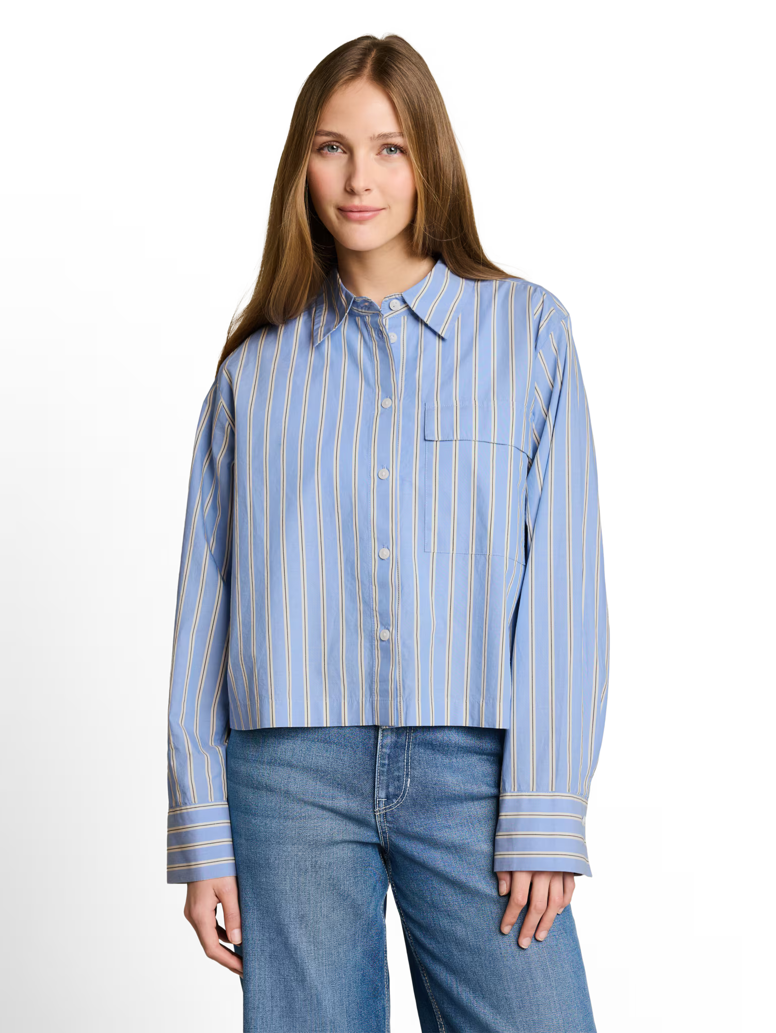 Boxy poplin shirt