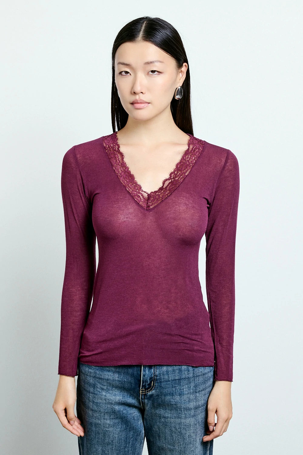 Ultralight scollo a V con pizzo