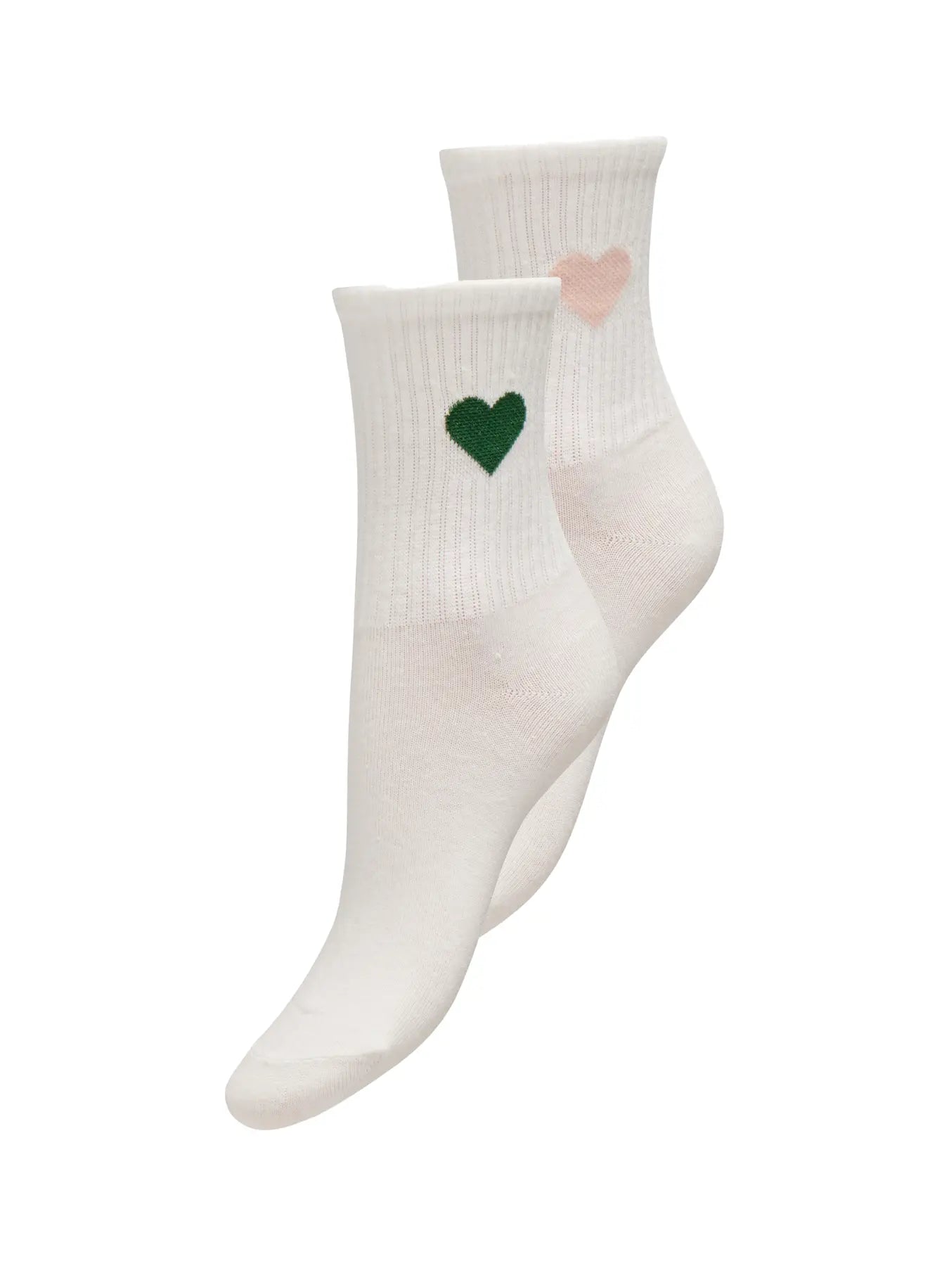 Calzini bianchi con cuore (2-pack)