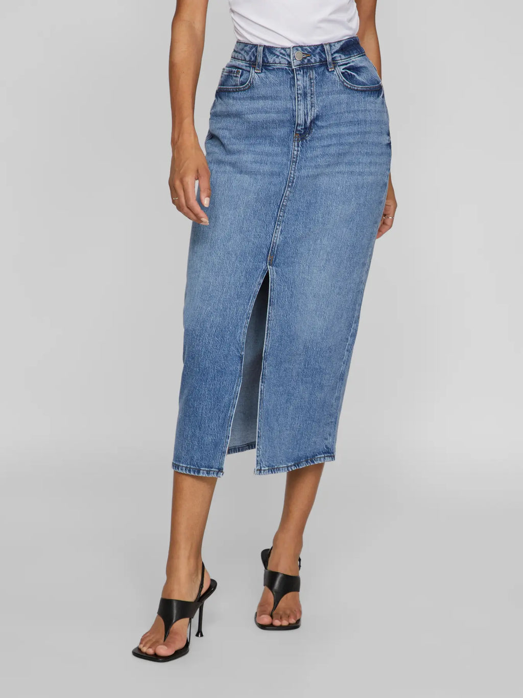 Gonna midi in denim