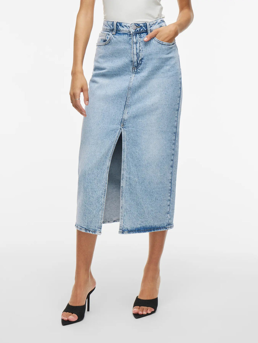 Gonna midi in denim