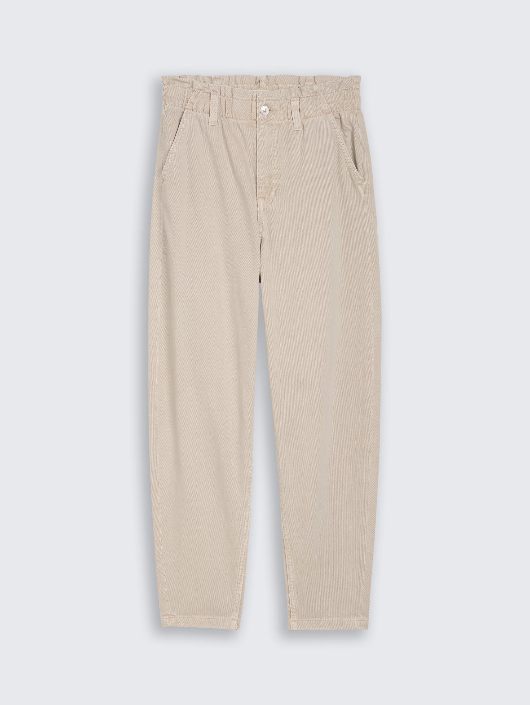 Jeans barrel con elastico in vita