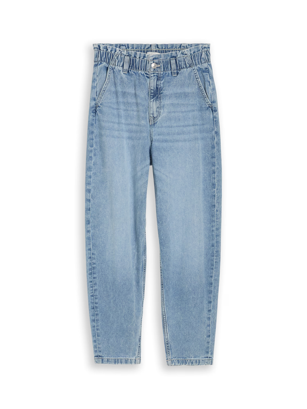 Jeans barrel con elastico in vita