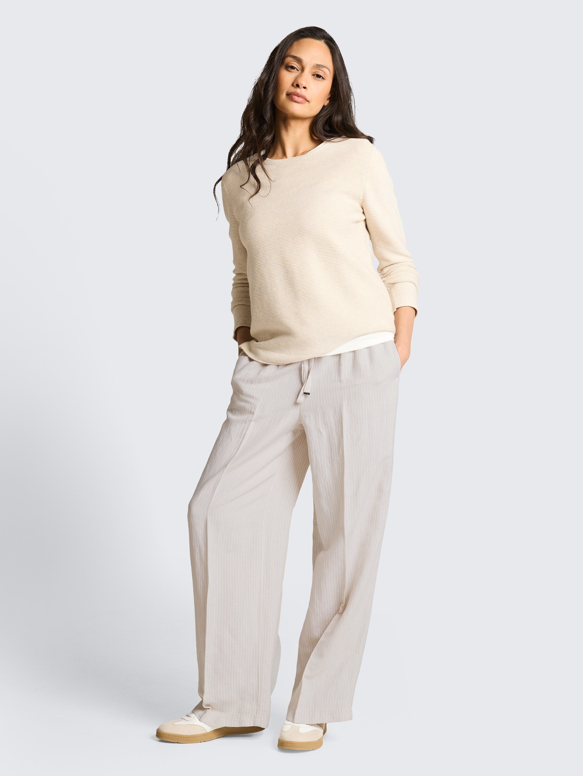 Pantalone loose misto lino