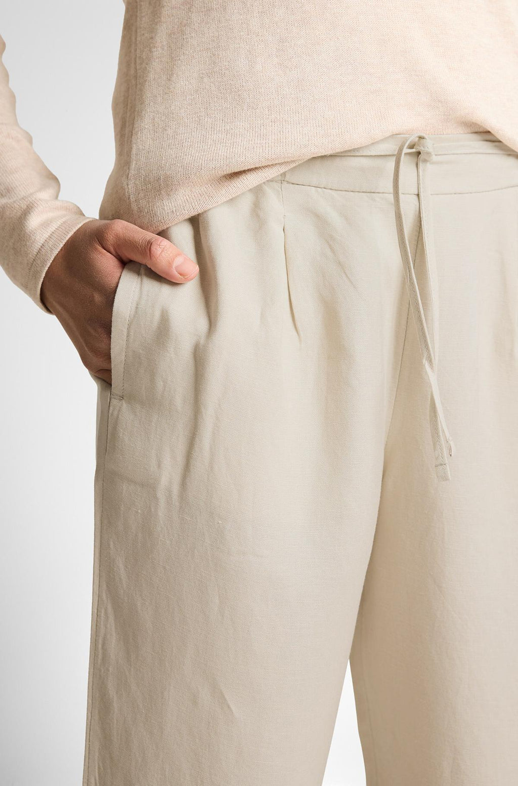 Pantalone loose misto lino