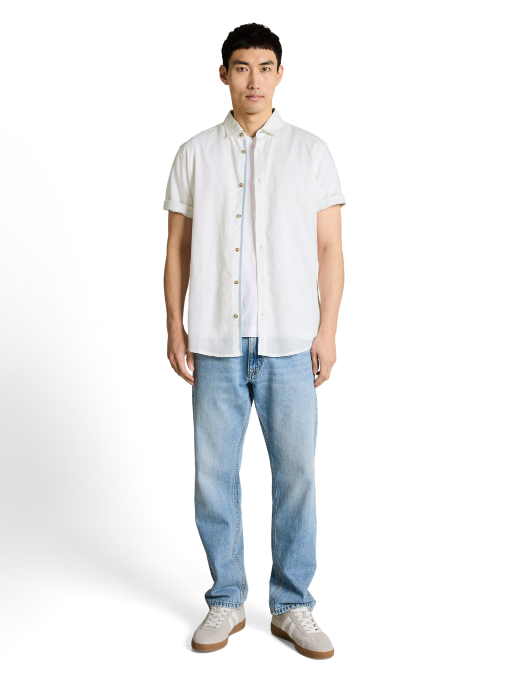 Camicia manica corta bianca