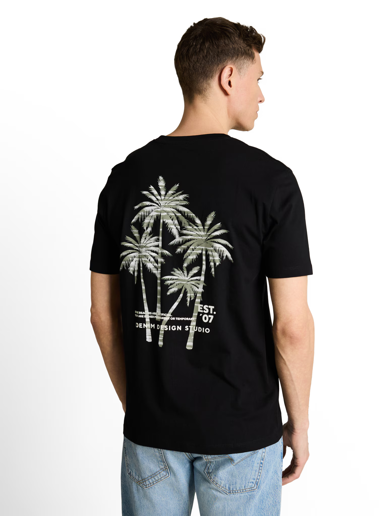 T-shirt con stampa dietro