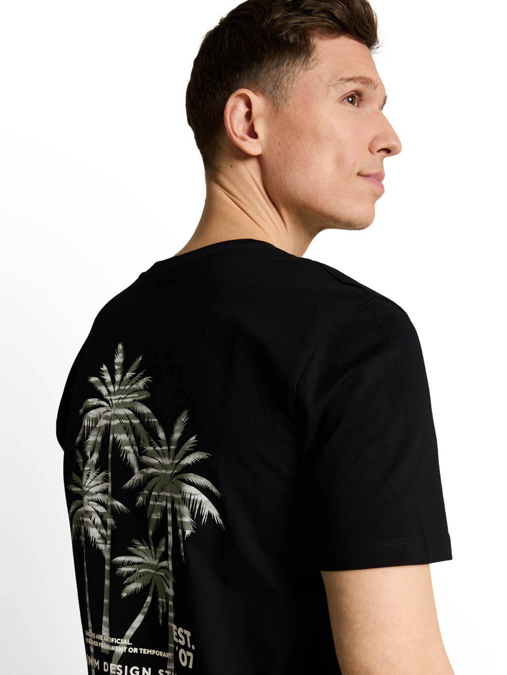 T-shirt con stampa dietro
