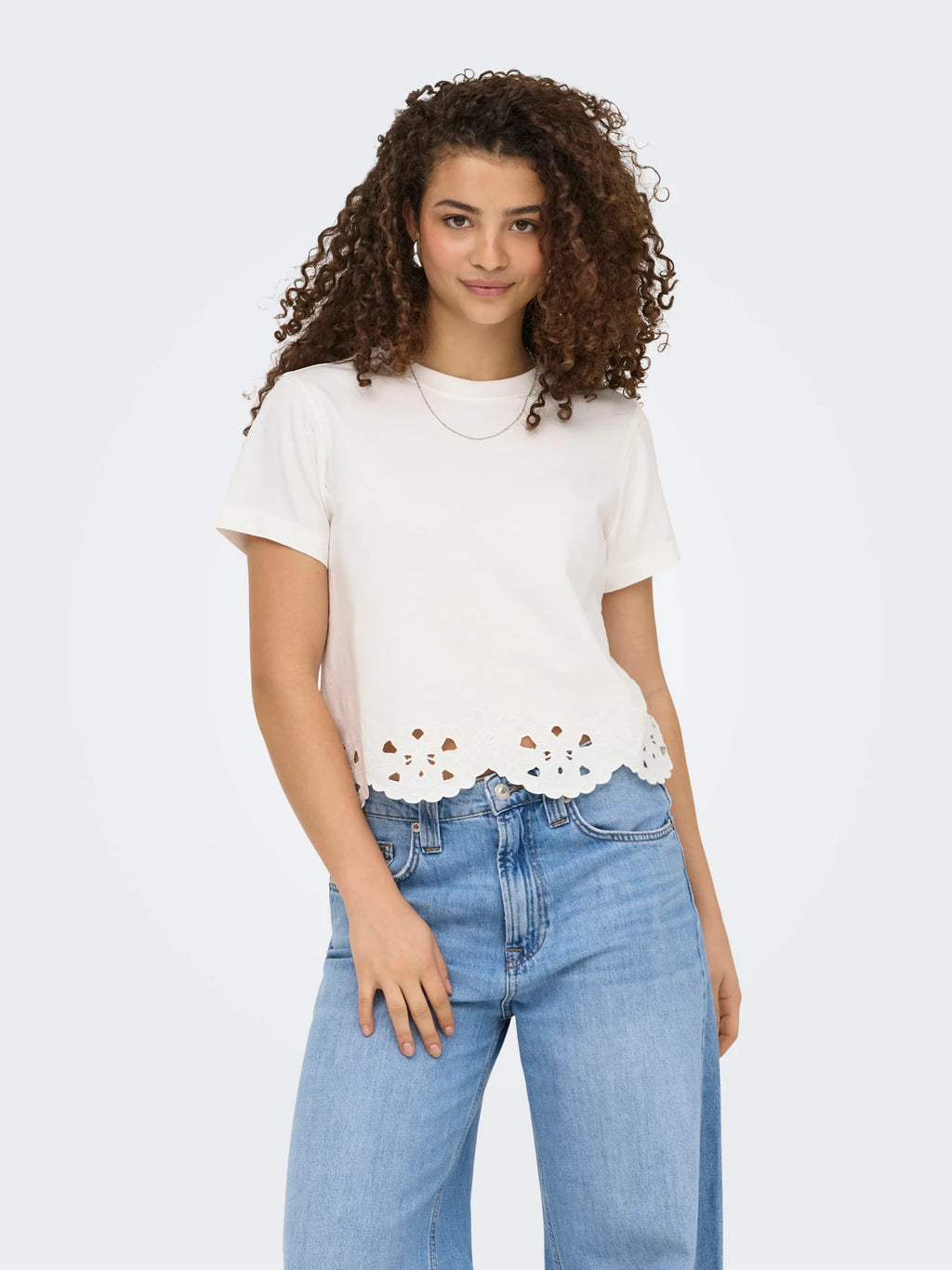 T-shirt con pizzo