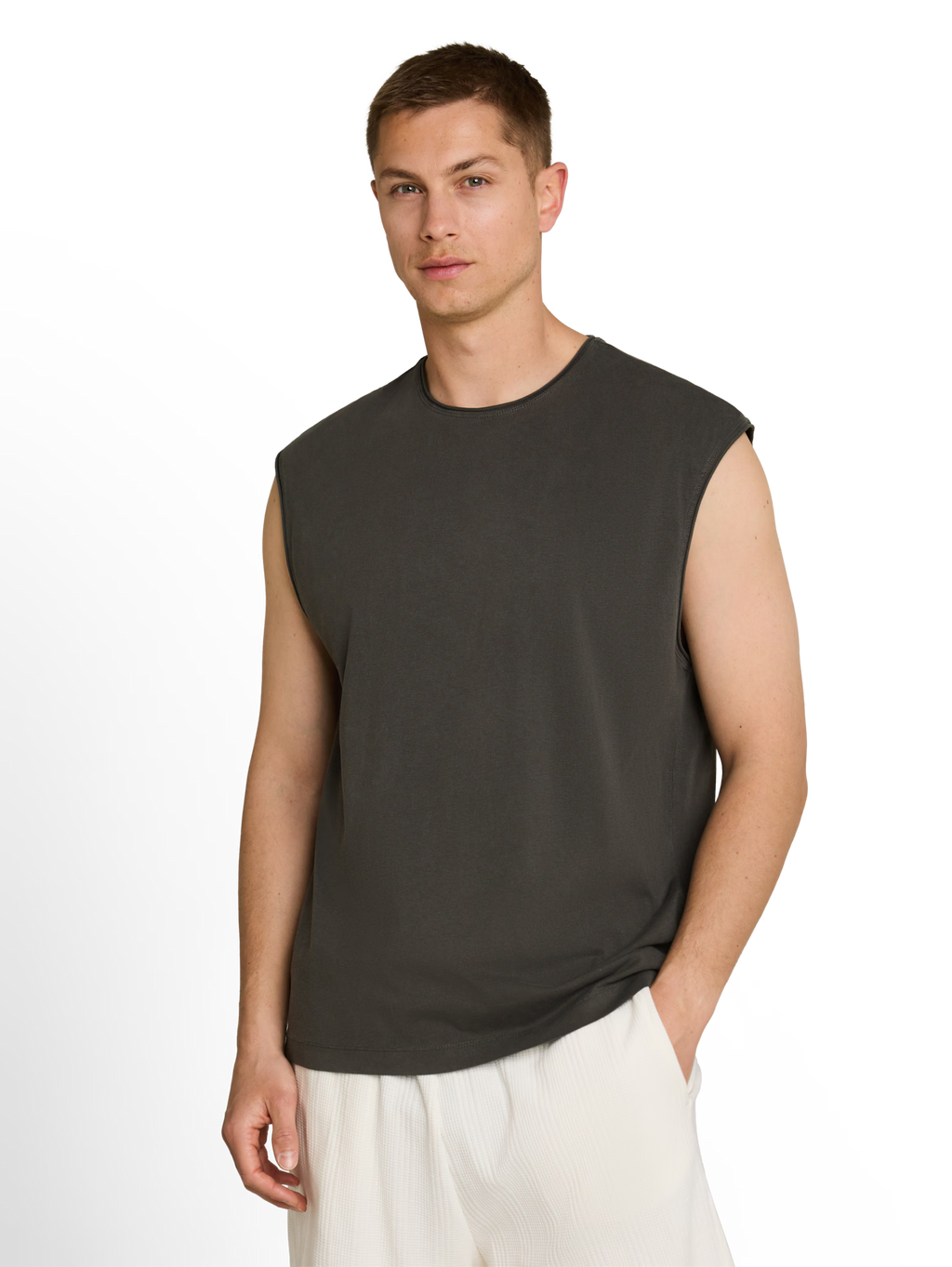 Relaxed overdye tank top