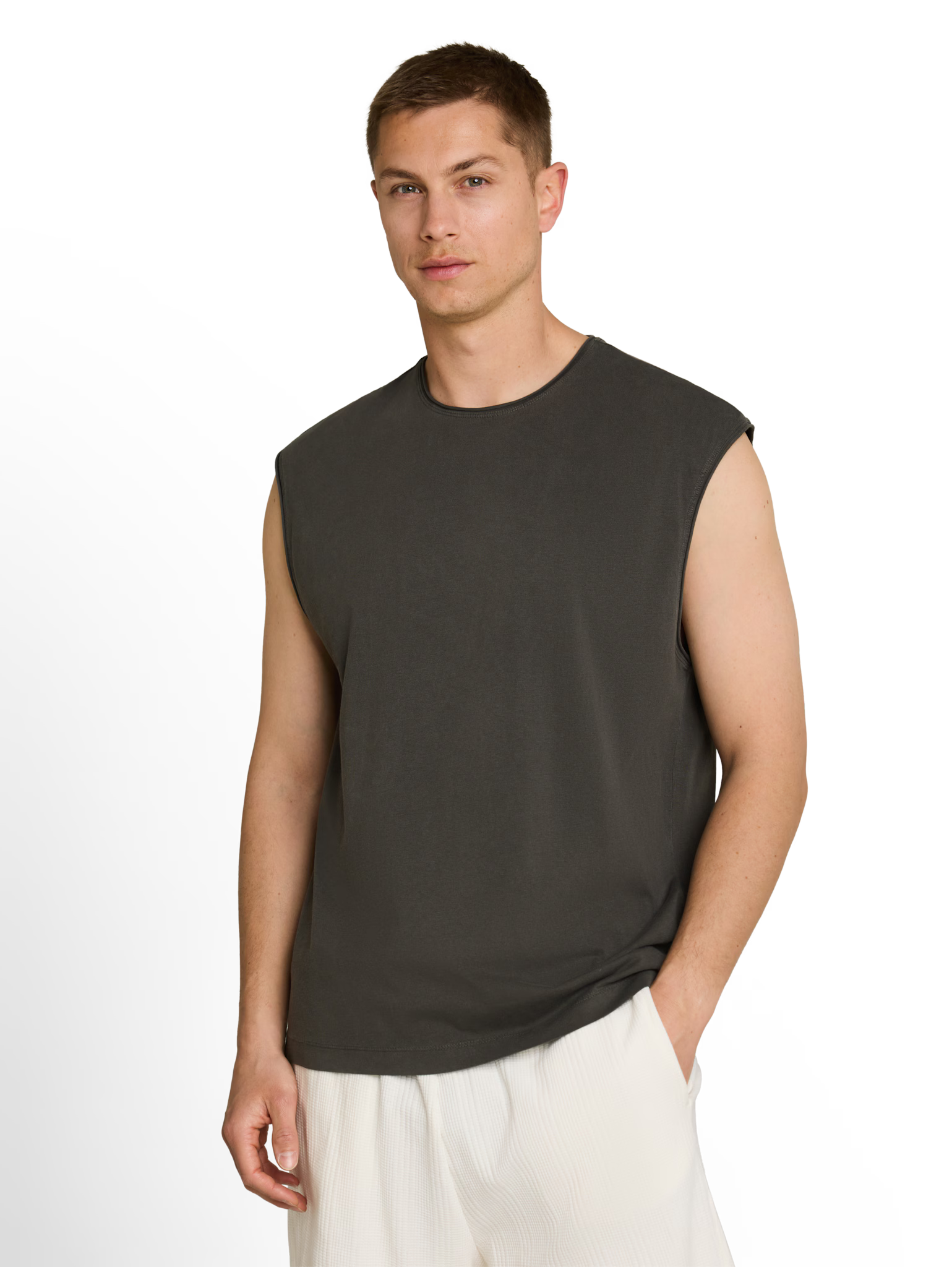 Relaxed overdye tank top