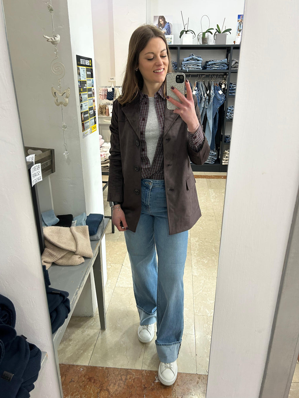 Blazer in suede