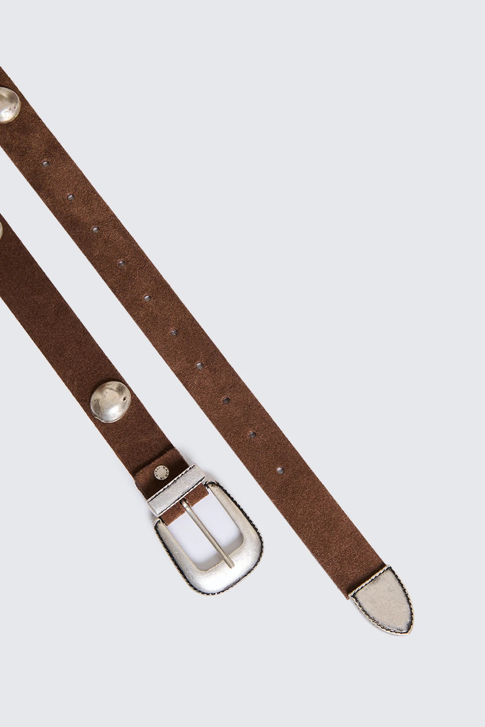 Cintura texana borchie in suede