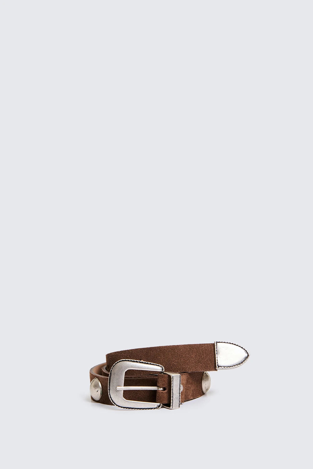Cintura texana borchie in suede