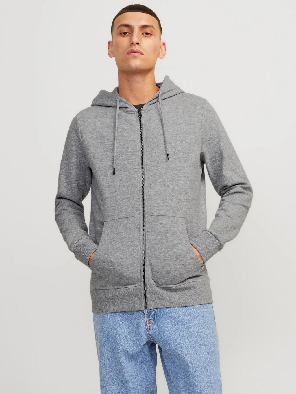 Felpa full zip con cappuccio
