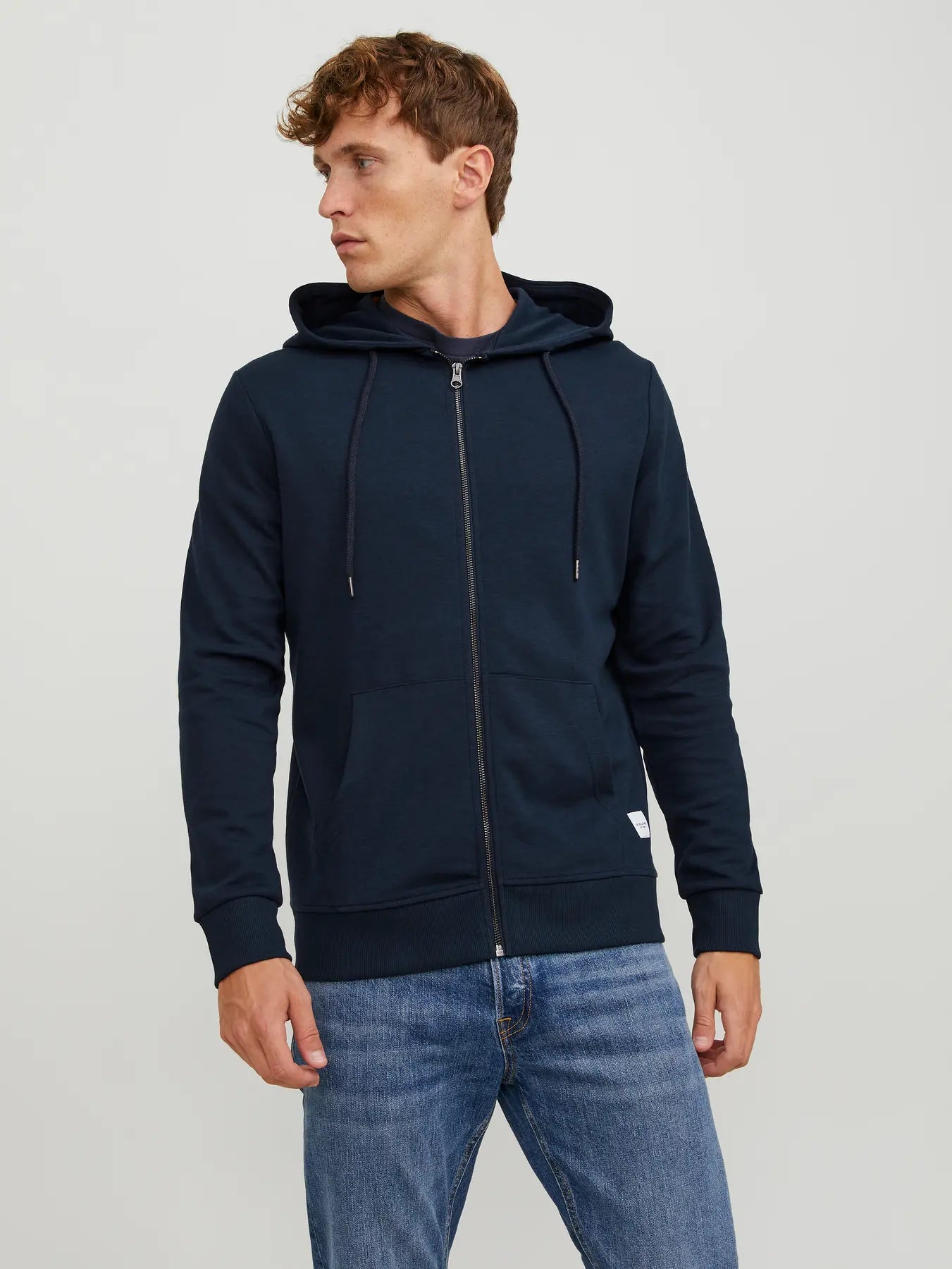 Felpa full zip con cappuccio